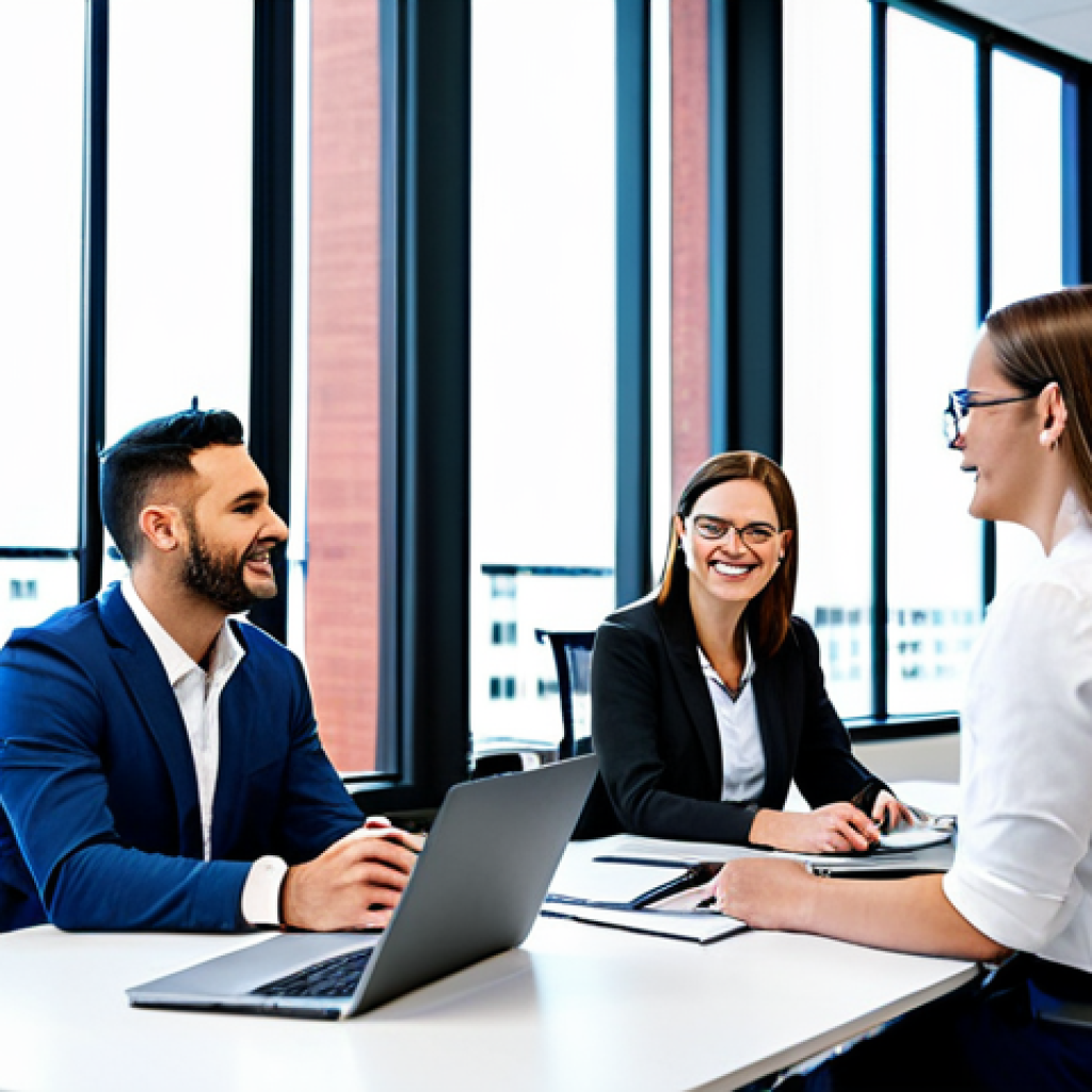 Modern Office Environment**

"A diverse team of professionals collaborating in a bright, modern office space. Fully clothed, appropriate attire, safe for work. Focus on teamwork and positive energy, with laptops, whiteboards, and large windows in the background. Perfect anatomy, natural proportions, professional photography, high quality."

**