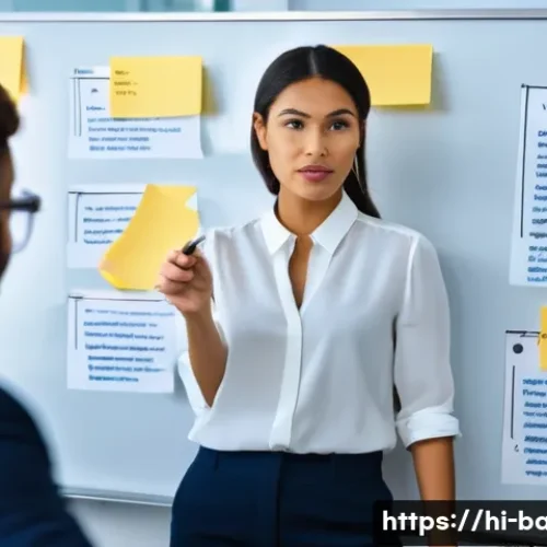 비즈니스 애널리스트 비즈니스 모델 분석 - **Prompt:** A focused female business analyst, late 20s, with a professional yet approachable demean...