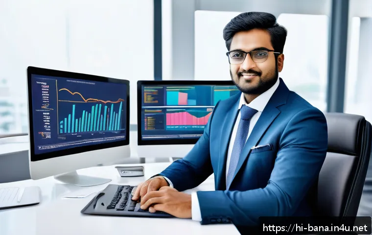 비즈니스 애널리스트 자격증 유효 기간 - A professional Indian business analyst in formal office attire, sitting confidently at a modern desk...